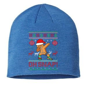 Oh Snap Dabbing Gingerbread Christmas Xmas Ugly Cool Gift Sustainable Beanie