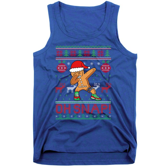 Oh Snap Dabbing Gingerbread Christmas Xmas Ugly Cool Gift Tank Top