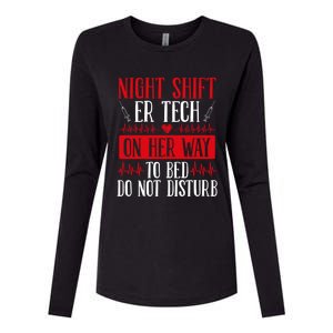 Overnight Shift Emergency Room Nurse Night Er Nurse Great Gift Womens Cotton Relaxed Long Sleeve T-Shirt