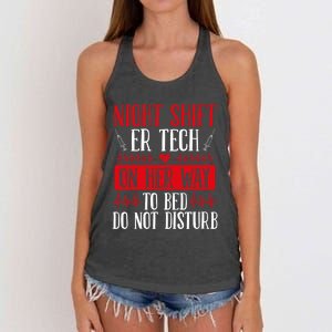 Overnight Shift Emergency Room Nurse Night Er Nurse Great Gift Women's Knotted Racerback Tank