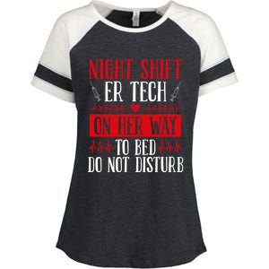 Overnight Shift Emergency Room Nurse Night Er Nurse Great Gift Enza Ladies Jersey Colorblock Tee