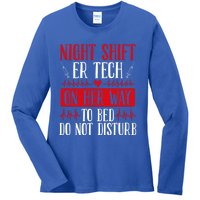 Overnight Shift Emergency Room Nurse Night Er Nurse Great Gift Ladies Long Sleeve Shirt