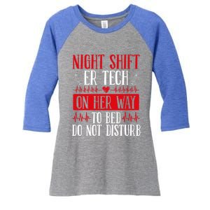 Overnight Shift Emergency Room Nurse Night Er Nurse Great Gift Women's Tri-Blend 3/4-Sleeve Raglan Shirt