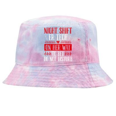 Overnight Shift Emergency Room Nurse Night Er Nurse Great Gift Tie-Dyed Bucket Hat