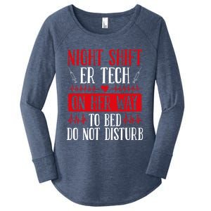 Overnight Shift Emergency Room Nurse Night Er Nurse Great Gift Women's Perfect Tri Tunic Long Sleeve Shirt