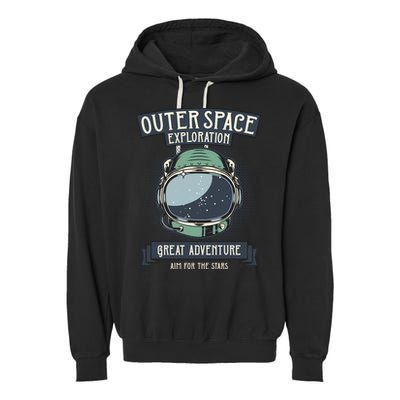 Outer Space Exploration Great Adventure Garment-Dyed Fleece Hoodie
