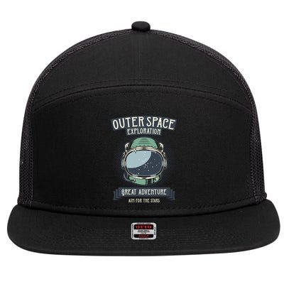 Outer Space Exploration Great Adventure 7 Panel Mesh Trucker Snapback Hat