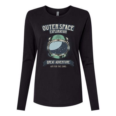 Outer Space Exploration Great Adventure Womens Cotton Relaxed Long Sleeve T-Shirt