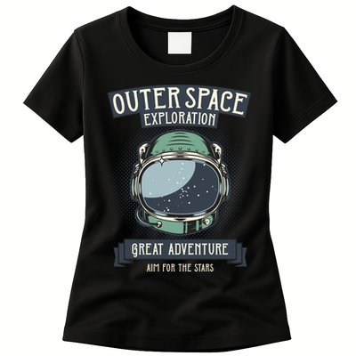 Outer Space Exploration Great Adventure Womens T-Shirt