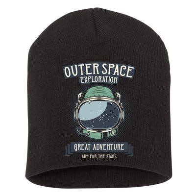 Outer Space Exploration Great Adventure Short Acrylic Beanie