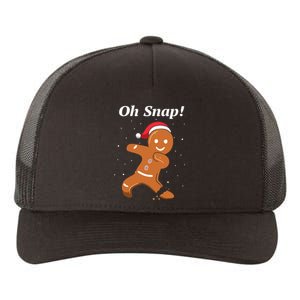 Oh Snap Funny Gingerbread Merry Christmas Cookie Yupoong Adult 5-Panel Trucker Hat