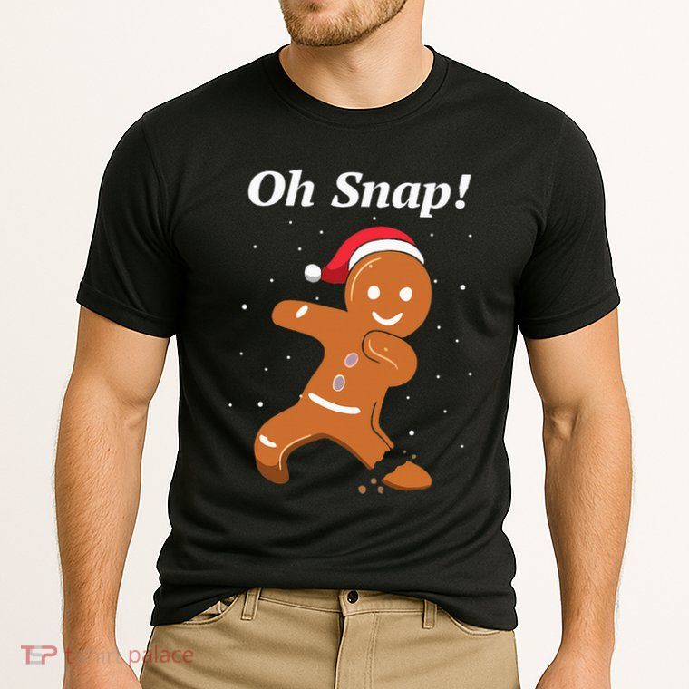Oh Snap Funny Gingerbread Merry Christmas Cookie Performance Shirt