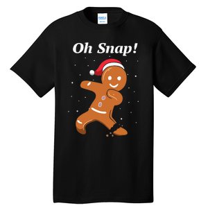 Oh Snap Funny Gingerbread Merry Christmas Cookie Tall T-Shirt