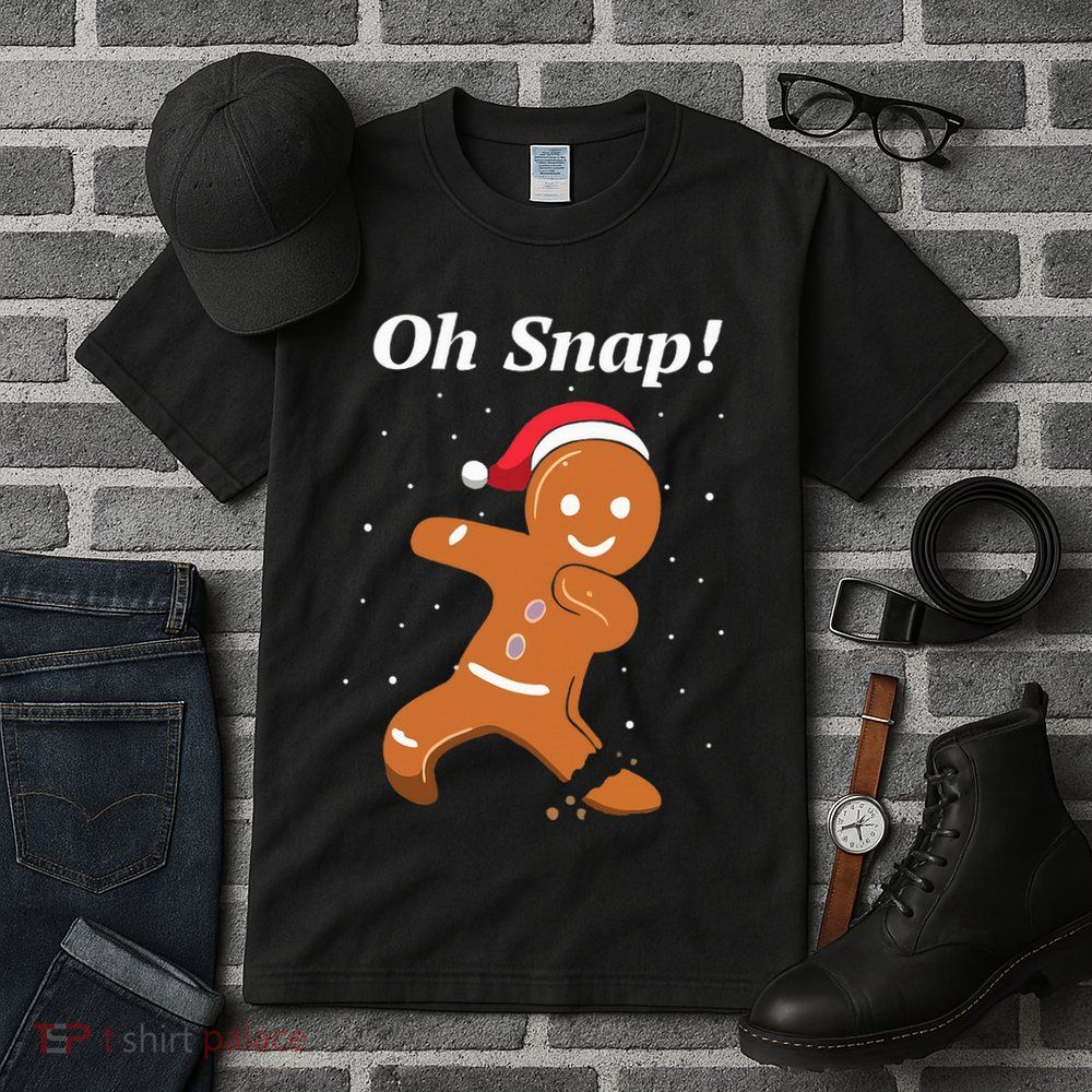 Oh Snap Funny Gingerbread Merry Christmas Cookie Tall T-Shirt