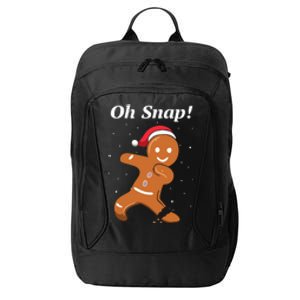 Oh Snap Funny Gingerbread Merry Christmas Cookie City Backpack