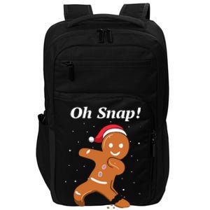 Oh Snap Funny Gingerbread Merry Christmas Cookie Impact Tech Backpack