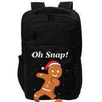 Oh Snap Funny Gingerbread Merry Christmas Cookie Impact Tech Backpack