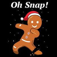 Oh Snap Funny Gingerbread Merry Christmas Cookie 7-Panel Snapback Hat