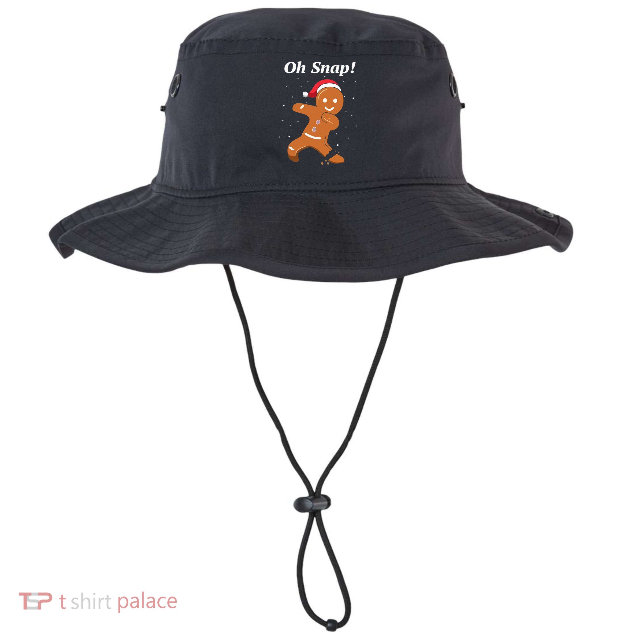 Oh Snap Funny Gingerbread Merry Christmas Cookie Bucket Hat