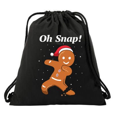 Oh Snap Funny Gingerbread Merry Christmas Cookie Drawstring Bag