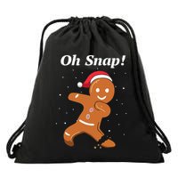 Oh Snap Funny Gingerbread Merry Christmas Cookie Drawstring Bag
