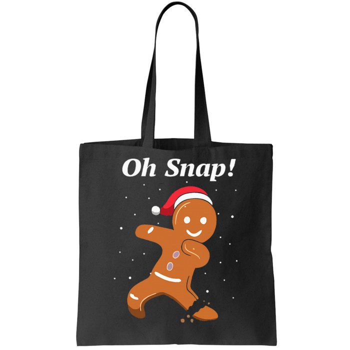 Oh Snap Funny Gingerbread Merry Christmas Cookie Tote Bag