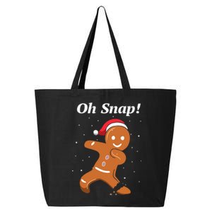 Oh Snap Funny Gingerbread Merry Christmas Cookie 25L Jumbo Tote