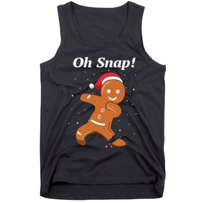 Oh Snap Funny Gingerbread Merry Christmas Cookie Tank Top