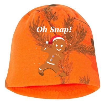 Oh Snap Funny Gingerbread Merry Christmas Cookie Kati - Camo Knit Beanie