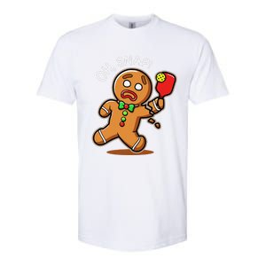 Oh Snap Funny Gingerbread Man Playing Pickleball Softstyle CVC T-Shirt