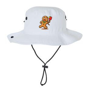 Oh Snap Funny Gingerbread Man Playing Pickleball Legacy Cool Fit Booney Bucket Hat