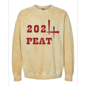 Oklahoma Softball Four Peat 2024 Celebration Colorblast Crewneck Sweatshirt