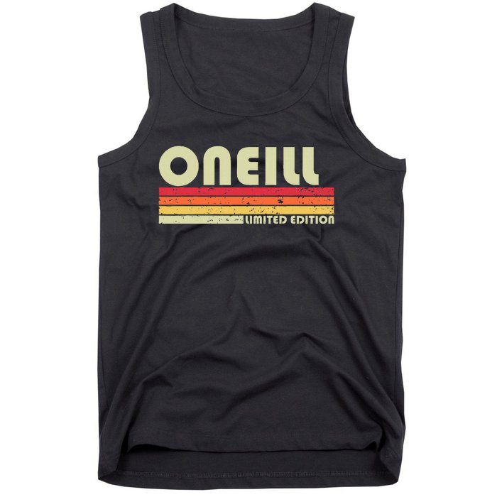 Oneill Surname Funny Retro Vintage 80s 90s Birthday Reunion Tank Top