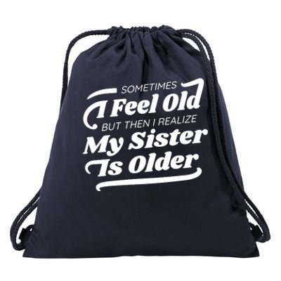 Older Sister Funny Drawstring Bag