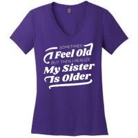 Older Sister Funny Women's V-Neck T-Shirt