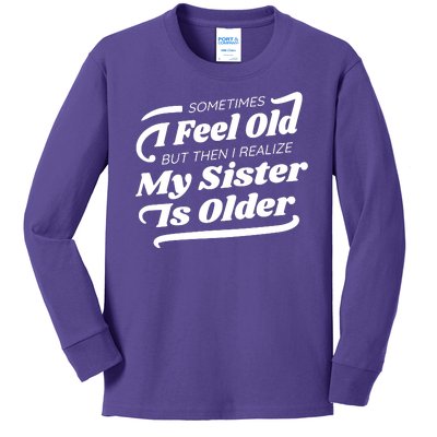 Older Sister Funny Kids Long Sleeve Shirt