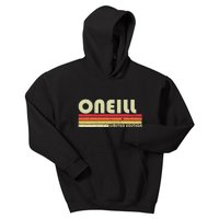 Oneill Surname Funny Retro Vintage 80s 90s Birthday Reunion Kids Hoodie