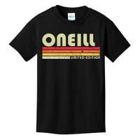 Oneill Surname Funny Retro Vintage 80s 90s Birthday Reunion Kids T-Shirt