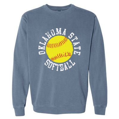 Oklahoma Softball Funny Garment-Dyed Sweatshirt