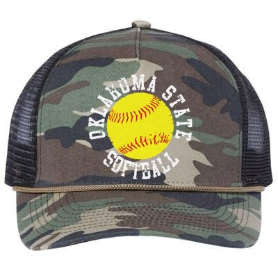 Oklahoma Softball Funny Retro Rope Trucker Hat Cap