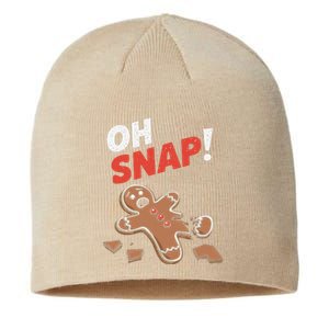 Oh Snap Funny Gingerbread Broken Cookie Christmas Humor Sustainable Beanie