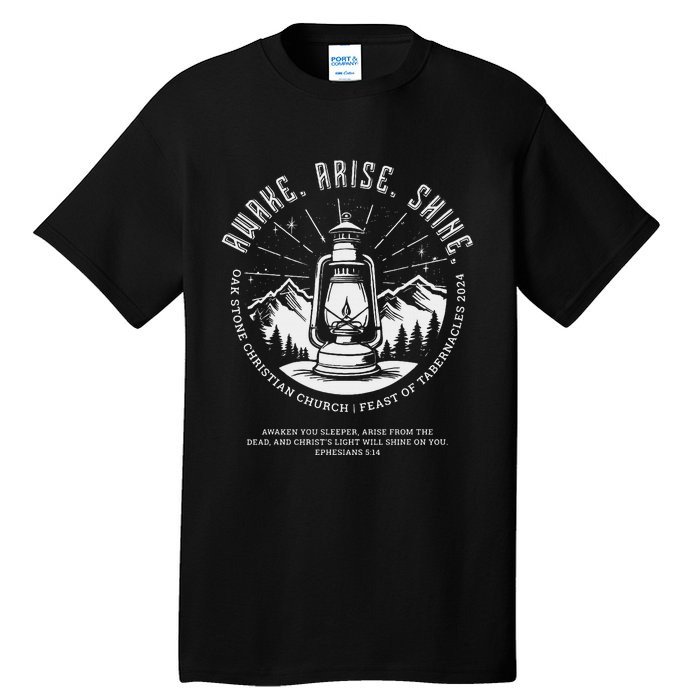 Oak Stone Feast Of Tabernacles Awake Arise Shine Lantern Tall T-Shirt