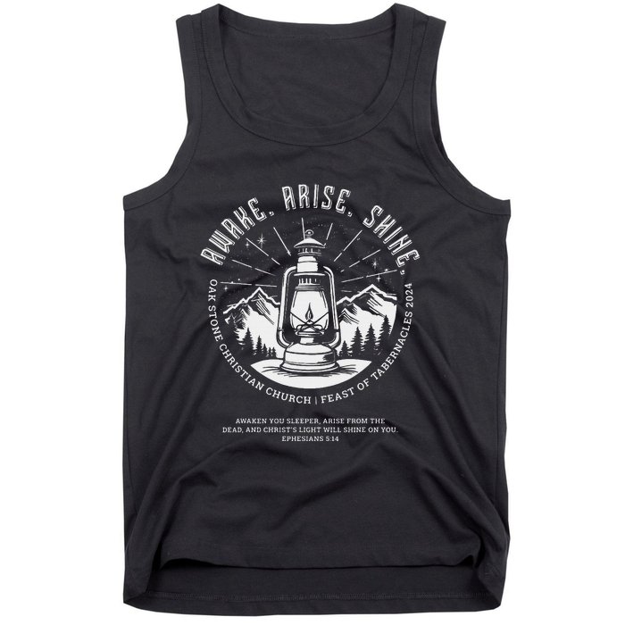 Oak Stone Feast Of Tabernacles Awake Arise Shine Lantern Tank Top