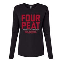 Oklahoma Softball Fourpeat Champs Womens Cotton Relaxed Long Sleeve T-Shirt