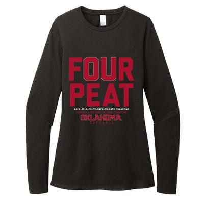 Oklahoma Softball Fourpeat Champs Womens CVC Long Sleeve Shirt