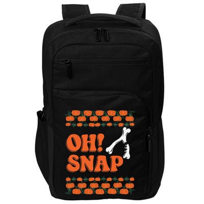 Oh Snap Funny Thanksgiving Ugly Turkey Wishbone Fun Impact Tech Backpack