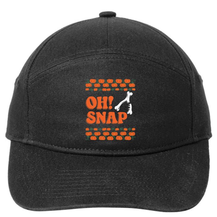 Oh Snap Funny Thanksgiving Ugly Turkey Wishbone Fun 7-Panel Snapback Hat