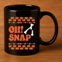 Oh Snap Funny Thanksgiving Ugly Turkey Wishbone Fun 11oz C Handle Ceramic Mug