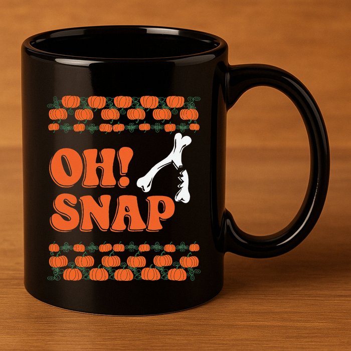 Oh Snap Funny Thanksgiving Ugly Turkey Wishbone Fun 11oz C Handle Ceramic Mug