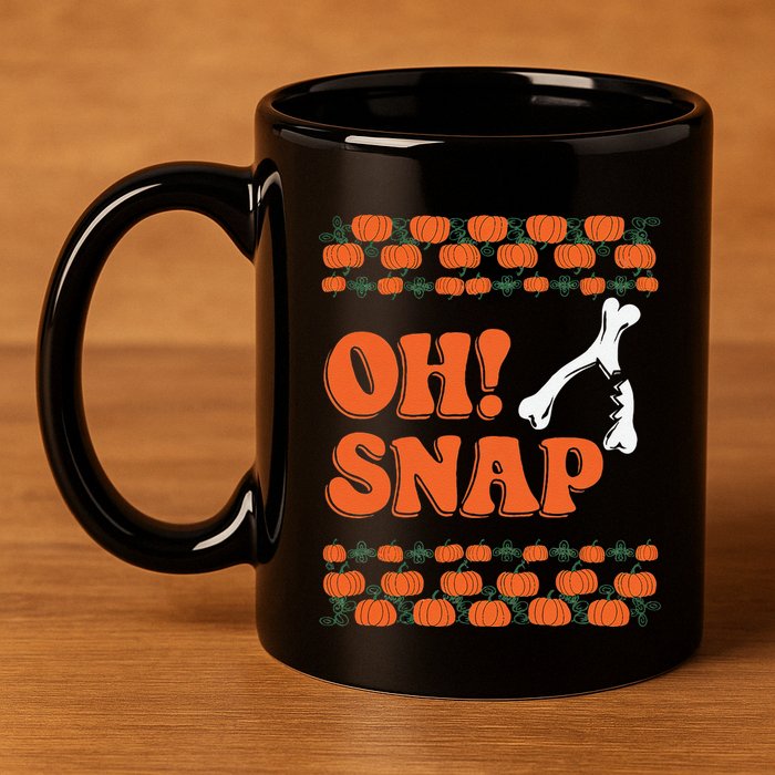 Oh Snap Funny Thanksgiving Ugly Turkey Wishbone Fun 11oz C Handle Ceramic Mug